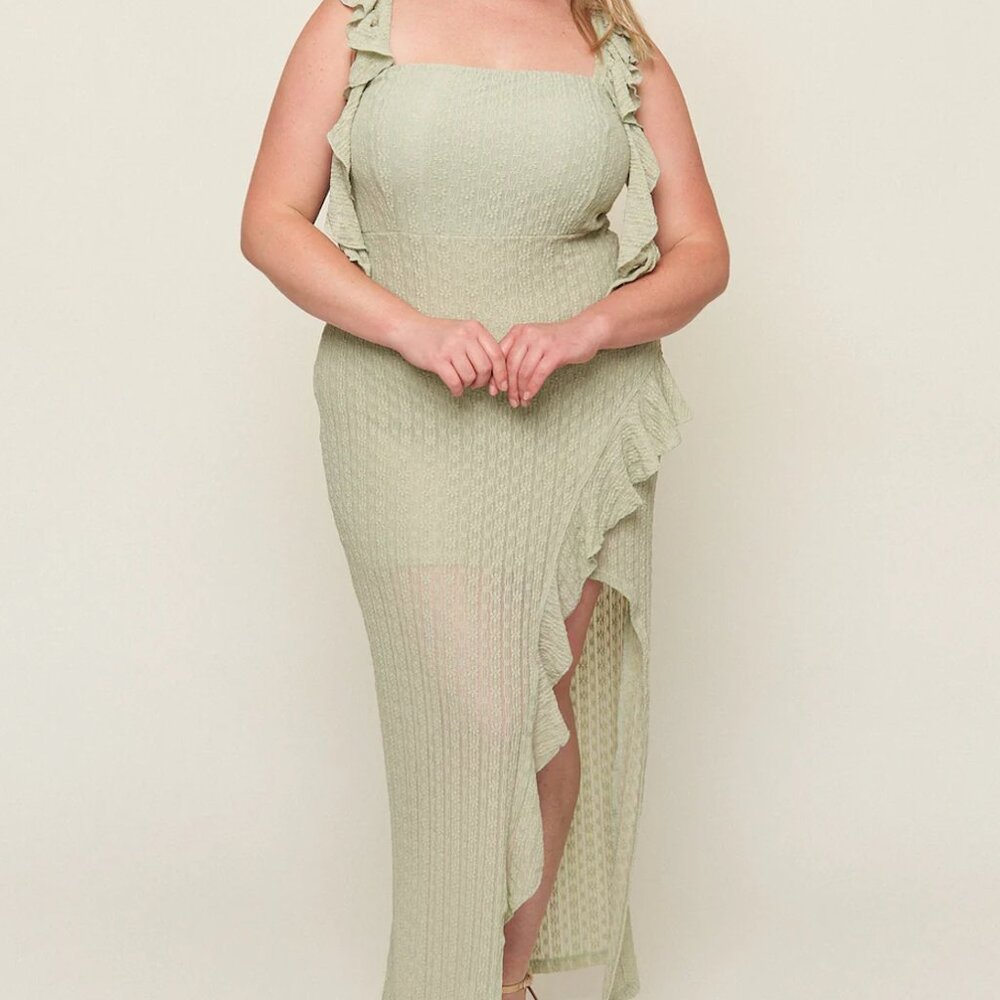 NWOT What Lo Wants Maria Asymmetrical Lace Dress 4X